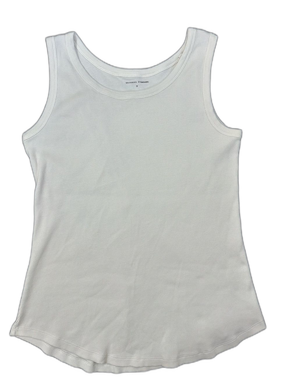 Universal Standard White Pima Cotton Tank Top M 18/20